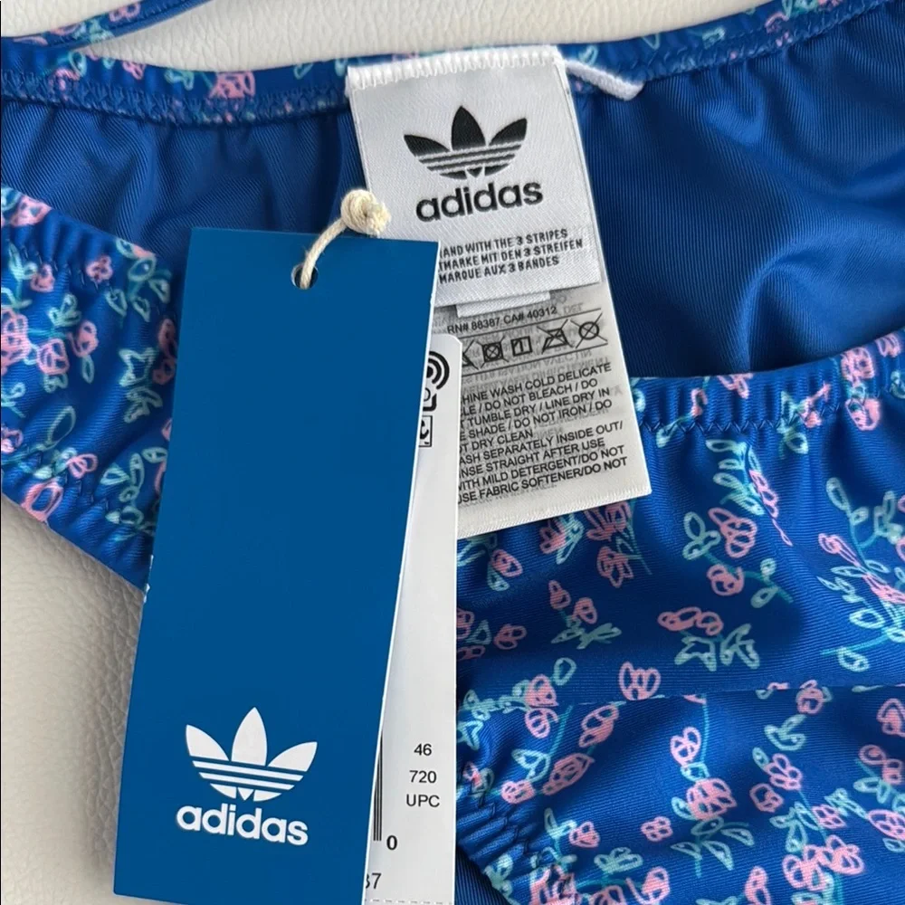 Adidas Kseniaschnaider Floral Blue Bikini Set. NWT - Picture 3 of 8